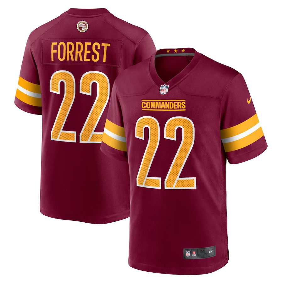 Men Washington Commanders #22 Darrick Forrest Nike Burgundy Game Player NFL Jersey->washington commanders->NFL Jersey